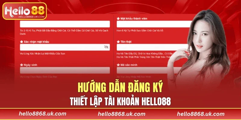 Hướng dẫn đăng ký, thiết lập tài khoản HELLO88