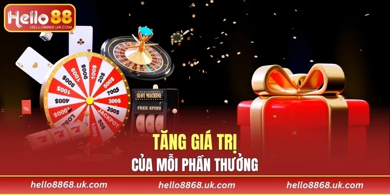 Tăng giá trị phần quà của mỗi phần thưởng